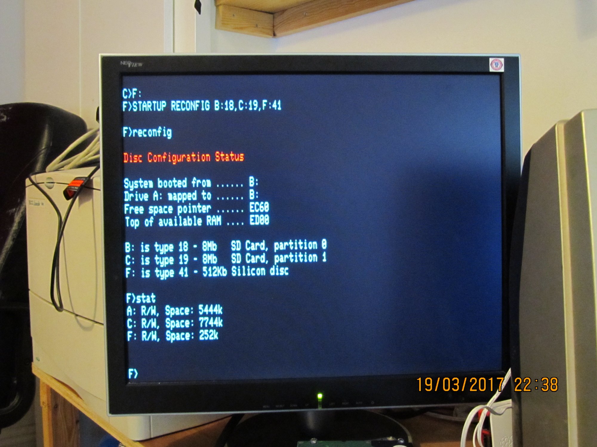 Output from the VGA port