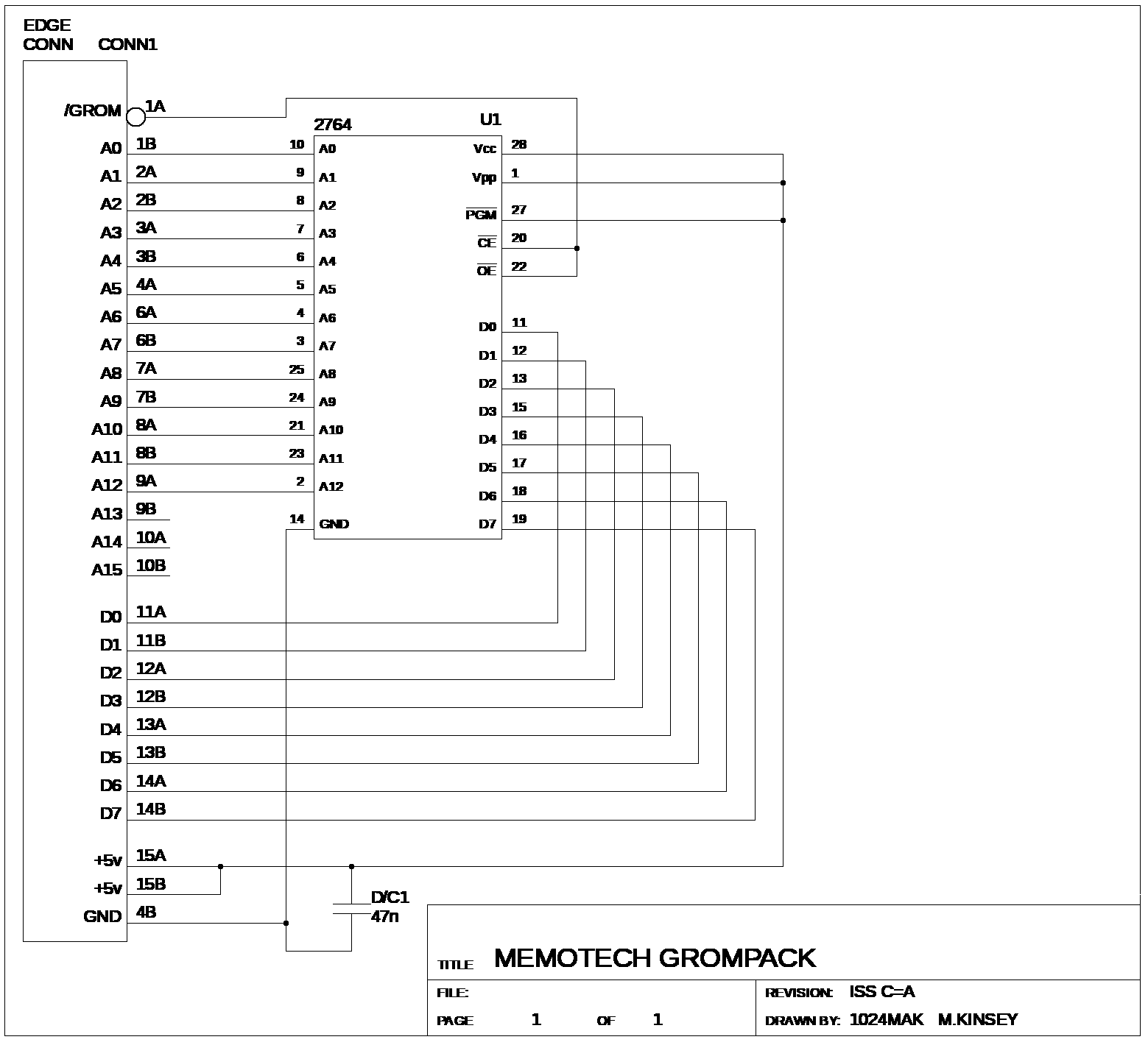 Memotech GROMPACK schematic