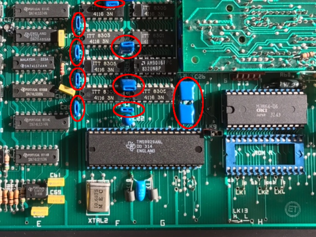 MTX video decoupling caps